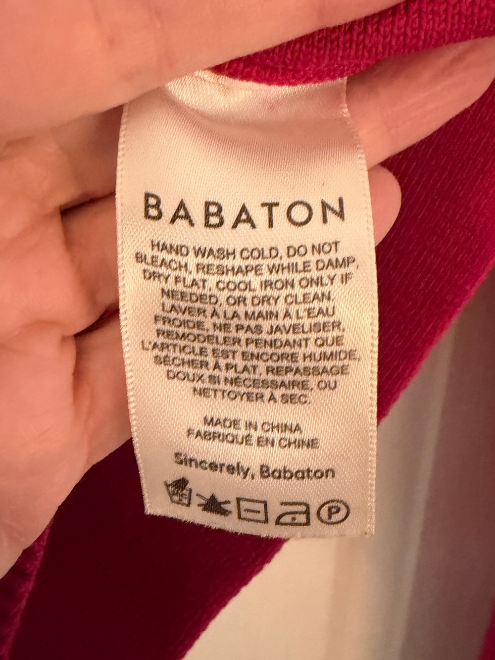 ARITZIA BABATON XS Sculpt Knit Empire Longsleeve Sweater Top Hot Pink - Picture 5 of 10